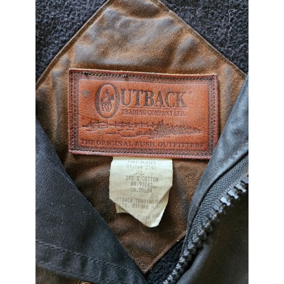Vtg Outback Trading Co Men’s Wax Cotton Trailblazer Fleece Lined Jacket Size XL - Picture 6 of 10